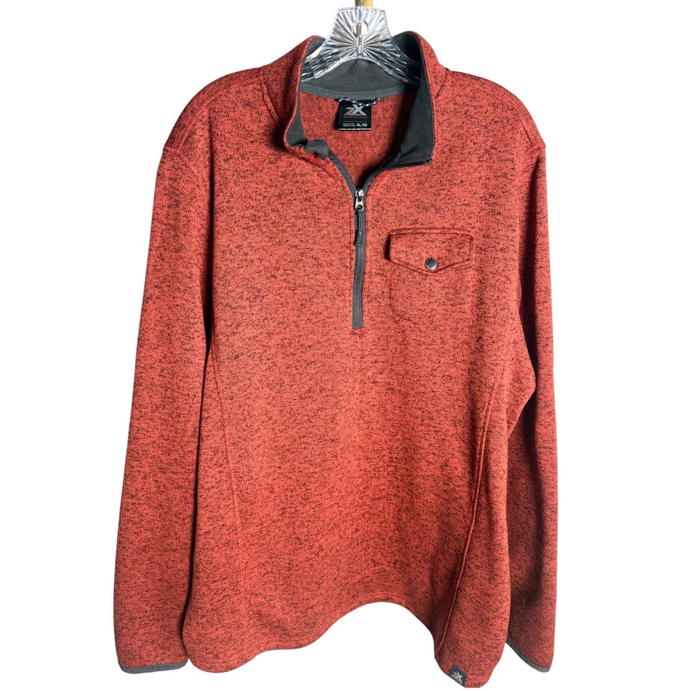 ZeroXposur Pullover Women XL‎ Rust Polyester Quarter Zip Sweater Q86500